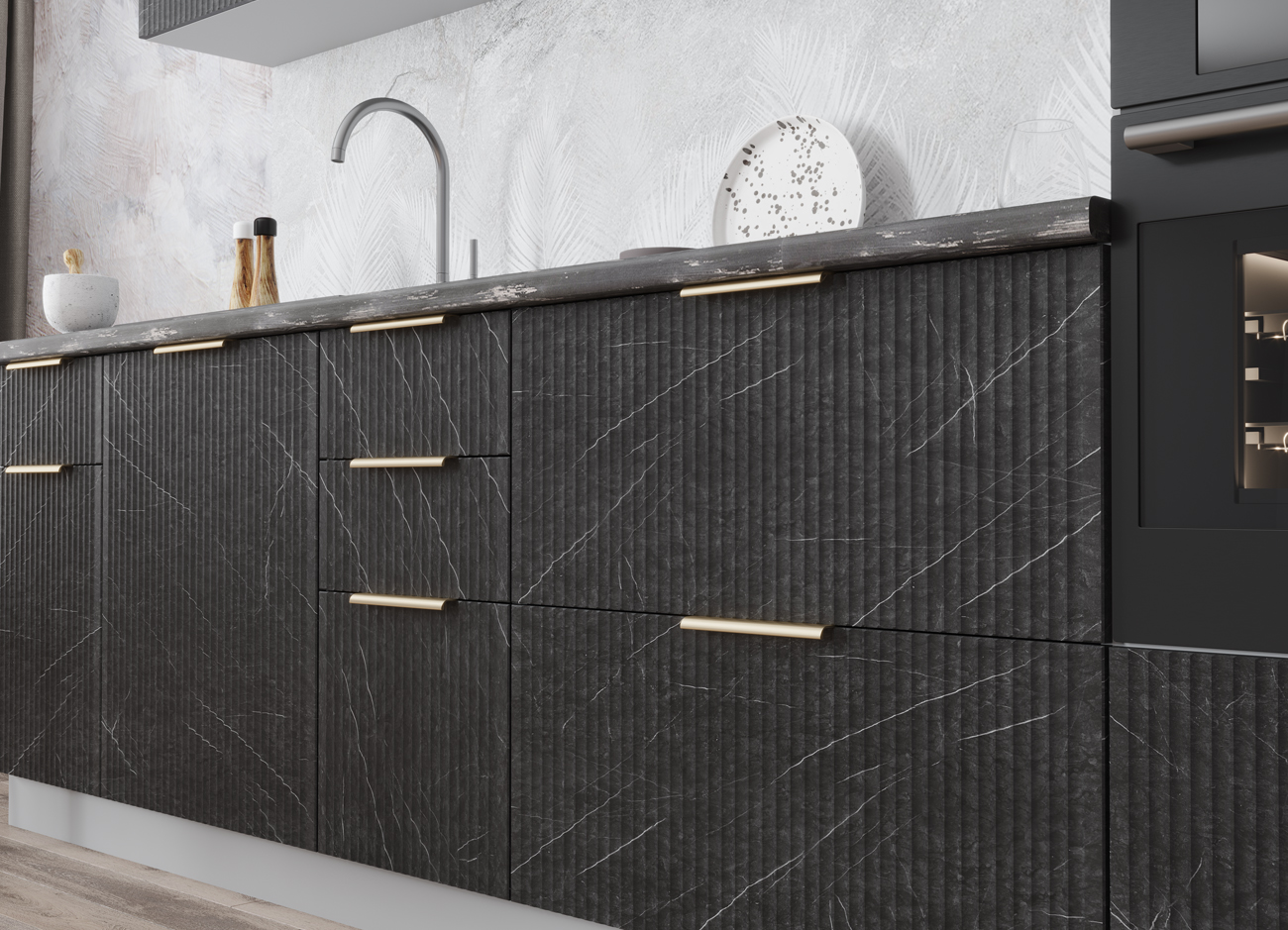 Модульная кухня Монца Гранит Оникс